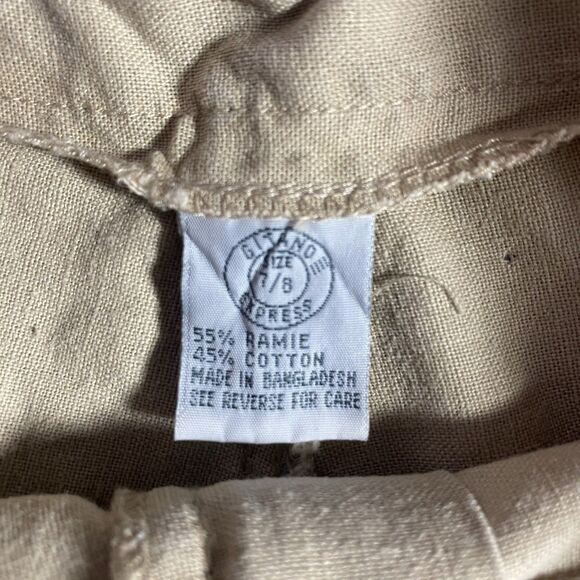 Vintage Gitano Express Shorts Pleated Wide Leg High Rise Mom 80s Womens 7 8 Tan - Picture 3 of 8